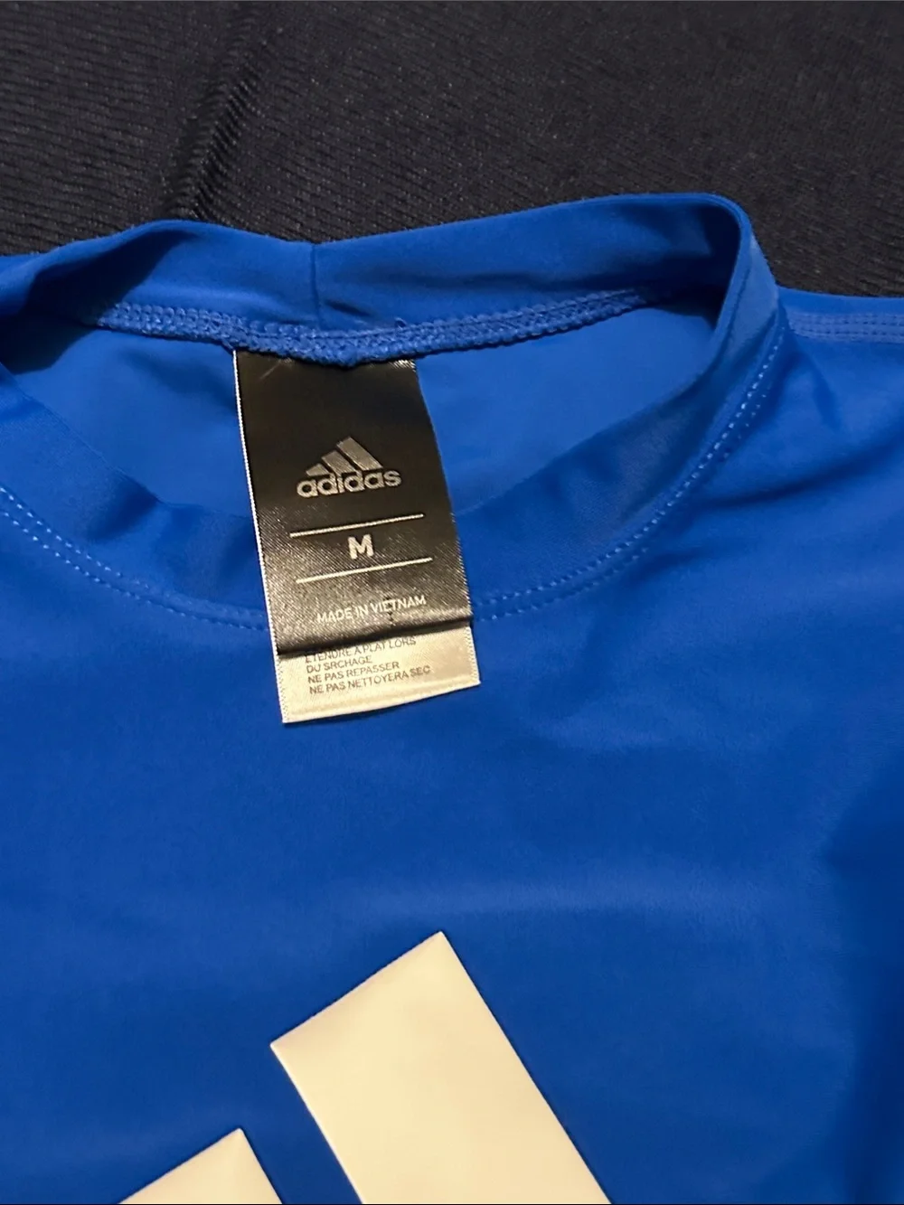 adidas Royal Blue Tee with White Logo